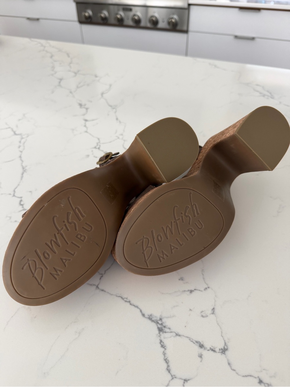 🤎 NEW 70's Style BLOWFISH Malibu Partea Taupe Cork Platform 👡 Sandal SIZE 9 - Picture 6 of 8